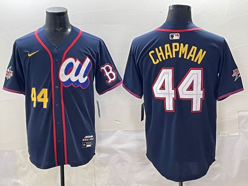 Men 2025 Boston Red Sox #44 Chapman Drak Blue All star Nike MLB Jersey style 05